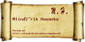 Mlinárik Havaska névjegykártya